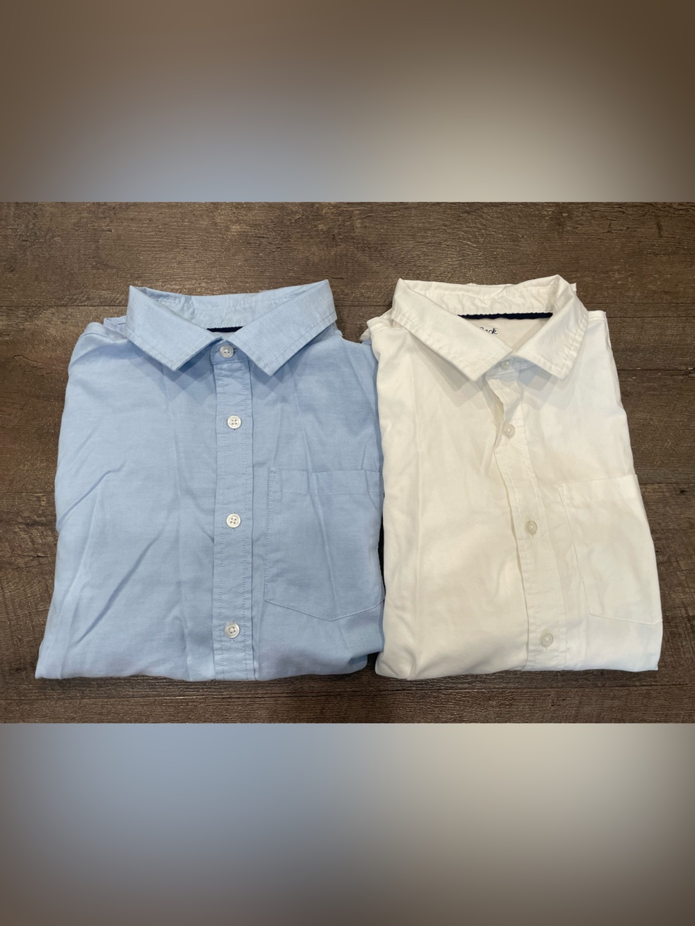 Cat & Jack Bundle of Boys’ Light Blue and White Button-Down Shirts Size XL
